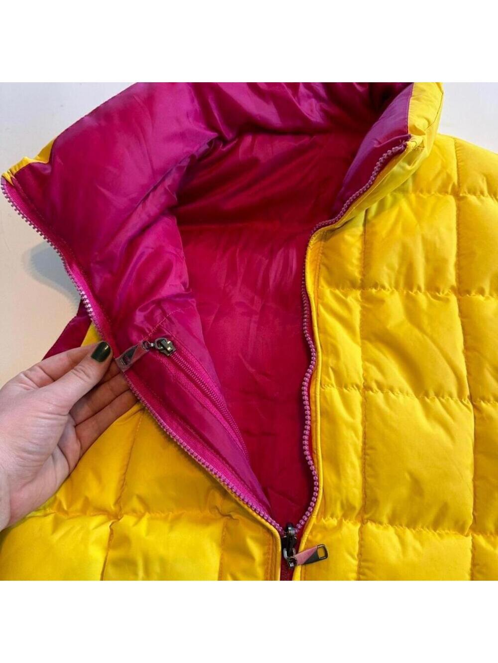 Yellow puffer Vest- size medium - Picture 3 of 6